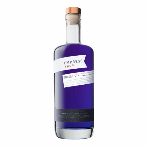 Victoria Distillers Empress 1908 Original Indigo Dry Gin Perspective: front