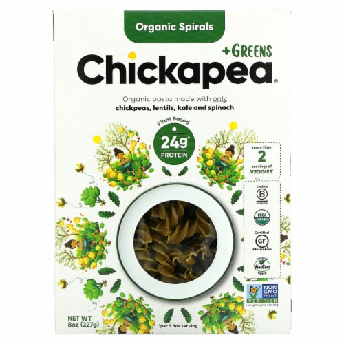 Chickapea® + Greens Organic Spiral Pasta Perspective: front