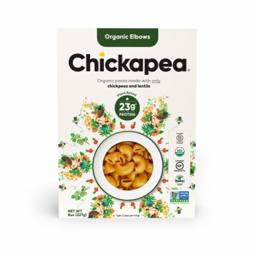 Chickapea® Organic Elbows Pasta Perspective: front