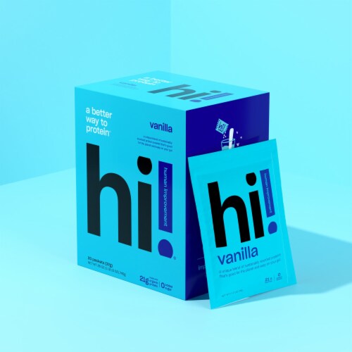 Human Improvement Vanilla Protein Powder Plant Based and Cricket Protein Blend 20 Servings Perspective: front