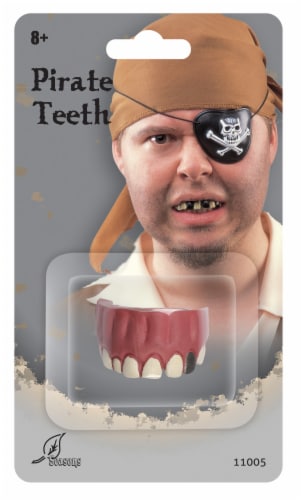 Glow in the Dark Pirate Teeth Children's Halloween Costume Accessory Perspective: front