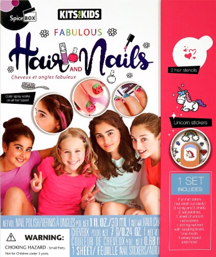 Spice Box™ Fabulous Hair & Nails Kit for Kids Perspective: front