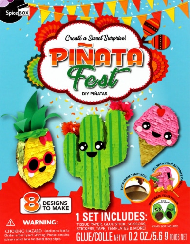 SpiceBox Children's Activity Kits Make & Play Piñata Fest Perspective: front