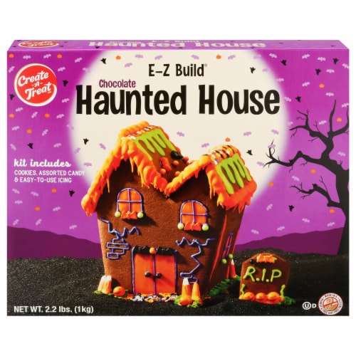 Create A Treat Haunted Chocolate Cookie House Kit Perspective: front