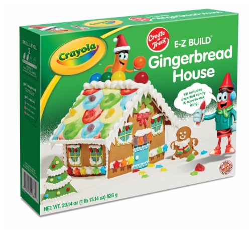 Crayola™ E-Z Build® Gingerbread House Kit Perspective: front