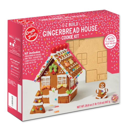 Create a treat e z build gingerbread house cookie kit 29 9 oz fred