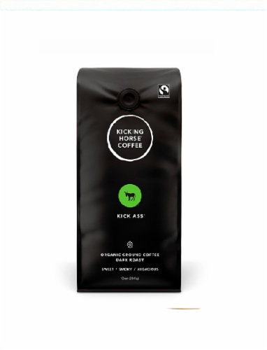 Kicking Horse Coffee® Kick Ass® Dark Ground Coffee Perspective: front