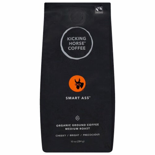 Kicking Horse Coffee Smart Ass Medium Organic Ground Coffee Perspective: front