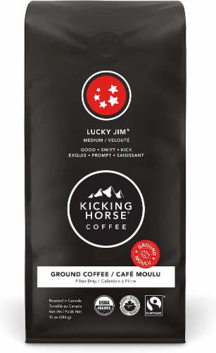 Kicking Horse Lucky Coffee Jim Medium Ground Coffee Perspective: front