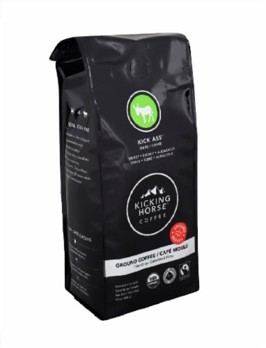 Kicking Horse Coffee Kick Ass Dark Roast Organic Ground Coffee Perspective: front