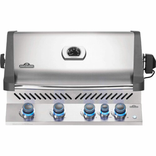 Napoleon BIP500RBNSS-3 Built In Prestige 500 RB Infrared 4 Burner Grill, Silver Perspective: front