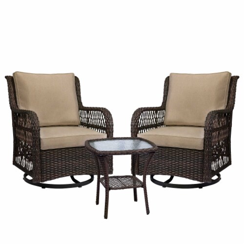 3Piece Outdoor Black Wicker Outdoor Bistro Set, 1 Kroger