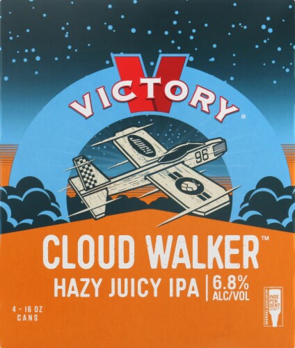 Victory Brewing Company Cloud Walker Hazy Juicy IPA Perspective: front