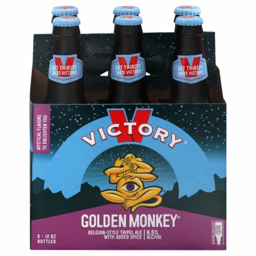 Victory® Brewing Company Golden Monkey® Ale Beer Perspective: front