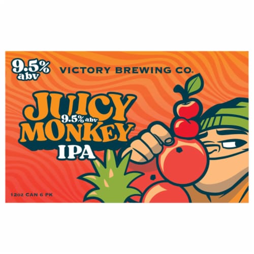 Victory Brewing Company® Juicy Monkey Hazy Imperial IPA Perspective: front