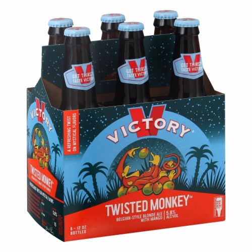 Victory® Twisted Monkey Belgian-Style Blonde Ale with Mango Perspective: front