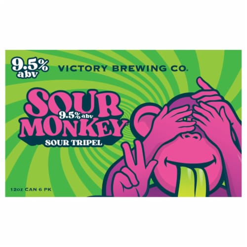 Victory Brewing Co® Sour Monkey® Sour Triple Beer Pack Perspective: front