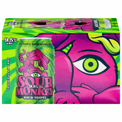 Victory Brewing Co® Sour Monkey® Sour Triple Beer Pack Perspective: front