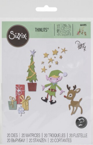 Sizzix Thinlits Dies By Pete Hughes 20/Pkg-Santa's Workshop Perspective: front
