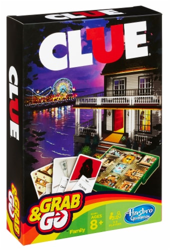 Hasbro Gaming Clue Grab and Go Board Game Perspective: front