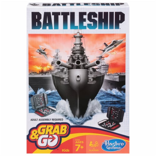 Hasbro Gaming Battleship Grab and Go Board Game Perspective: front