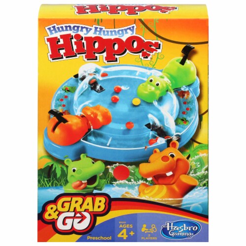 Hasbro Gaming® Hungry Hungry Hippos Grab & Go Game Perspective: front