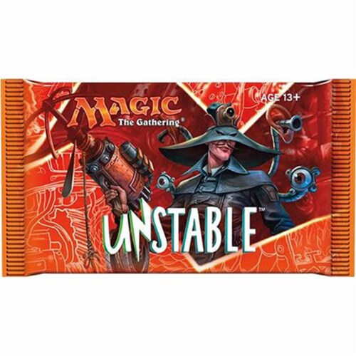 Magic The Gathering Unstable Booster Pack Trading Card Game - One Booster Pack Perspective: front