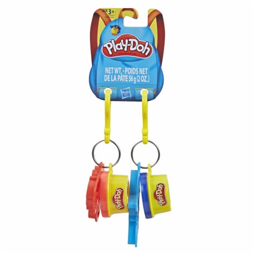 Play-Doh Dragon and Shark Cutters and Modeling Compound Key Chains Perspective: front