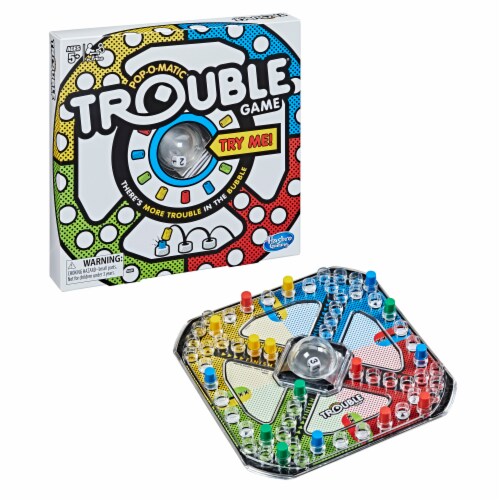 Pop-O-Matic® Trouble® Board Game Perspective: front