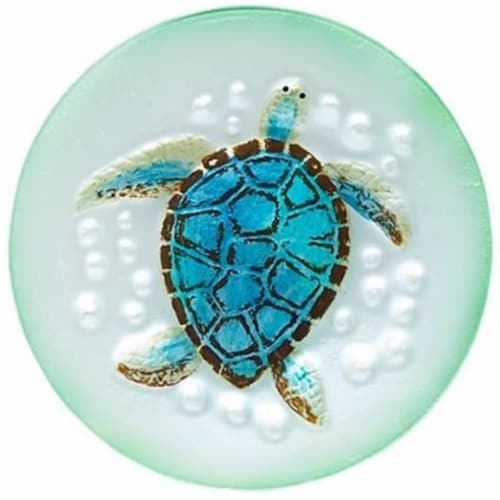 LS Arts GP-002 13 in. Round Turtle Platter, Multi Color Perspective: front