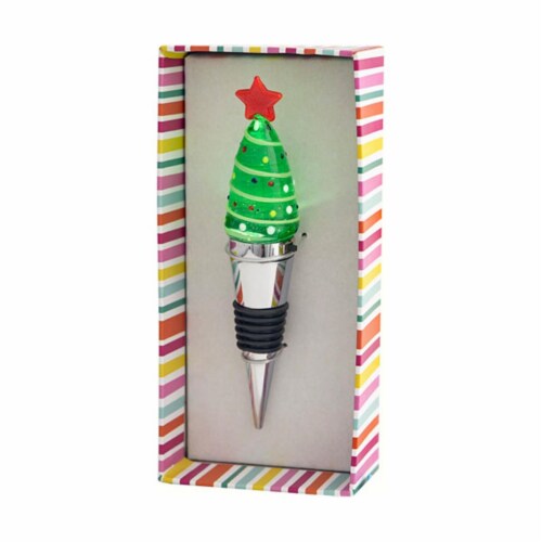 LS Arts XM-1042 Light-Up Glass Stoppers - Tree Perspective: front