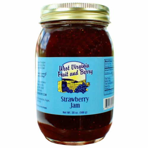 West Virginia Fruit and Berry Strawberry Jam Perspective: front