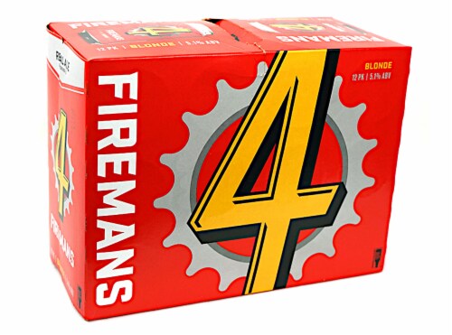 Real Ale Firemans #4 Blonde Ale Craft Beer 12 cans / 12 fl oz Perspective: front