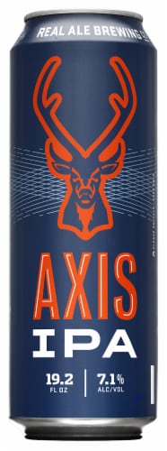 Real Ale Axis IPA Craft Beer single can Perspective: front