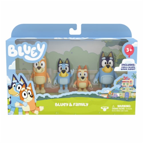 Bluey Pass the Parcel 4 Pack Figurines - Moose Toys