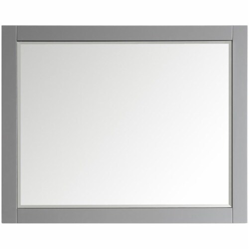 Vinnova Florence 48 Bathroom Vanity Framed Wall Mirror in Gray Perspective: front