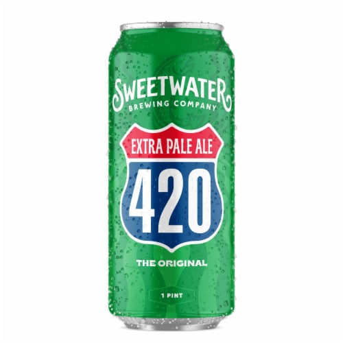 Sweet Water® Brewing Company® 420 Extra Pale Ale Beer Single Can Perspective: front