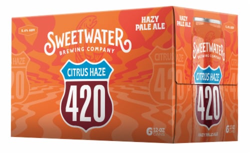 SweetWater Brewing Co. Citrus Haze 420 Hazy Pale Ale Perspective: front