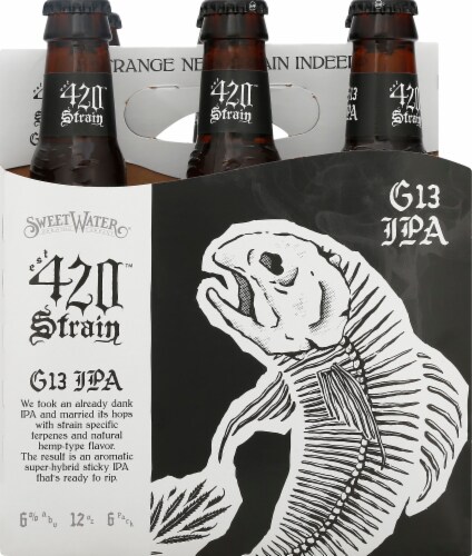 SweetWater Brewing Co. 420 Strain G13 IPA Beer Perspective: front