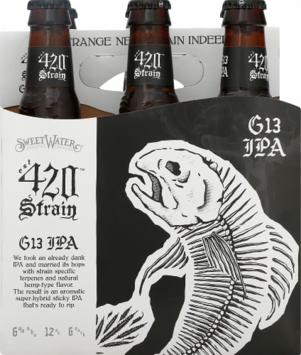 SweetWater Brewing Co. 420 Strain G13 IPA Beer Perspective: front