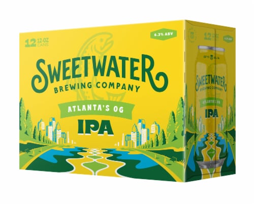 SweetWater Brewing Company IPA Cans Perspective: front