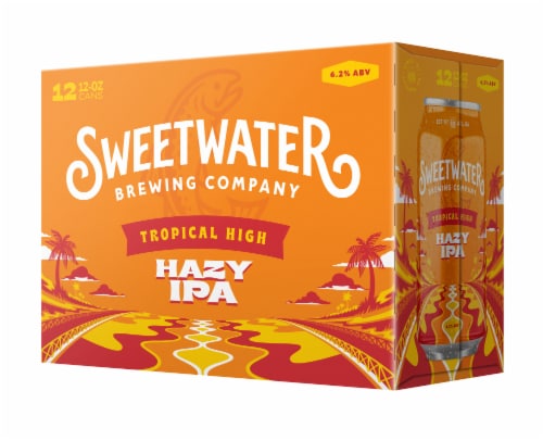 SweetWater Brewing Company H.A.Z.Y. IPA 12 Pack 12oz Cans Perspective: front