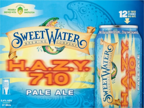 SweetWater Brewing Co.® H.A.Z.Y. 710 Pale Ale Beer Perspective: front