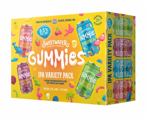 SweetWater Brewing Co. Gummies IPA Variety Pack Perspective: front