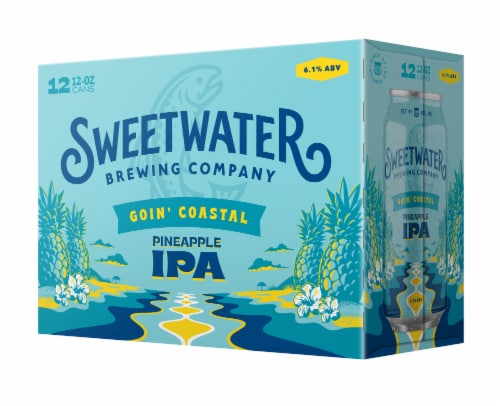 Sweet Water Brewing Company Goin' Coastal™ IPA With Pineapple Perspective: front