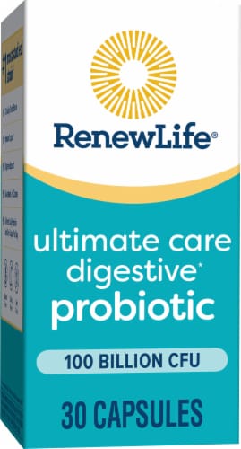 Renew Life Ultimate Care Probiotic Capsules Perspective: front
