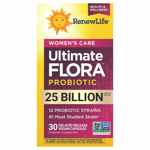 RenewLife Ultimate Flora Vegetarian Capsules Women's Care Probiotic 30 ea Perspective: front