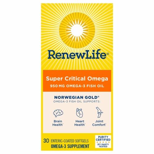 Norwegian Gold Super Critical Omega Fish Oils Perspective: front