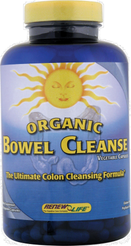 Renew Life Organic Bowel Cleanse Vegetarian Capsules Perspective: front