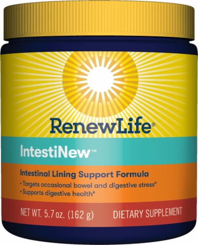 Renew Life IntestiNew Intestinal Lining Support Formula Powder Digestive Supplement Perspective: front